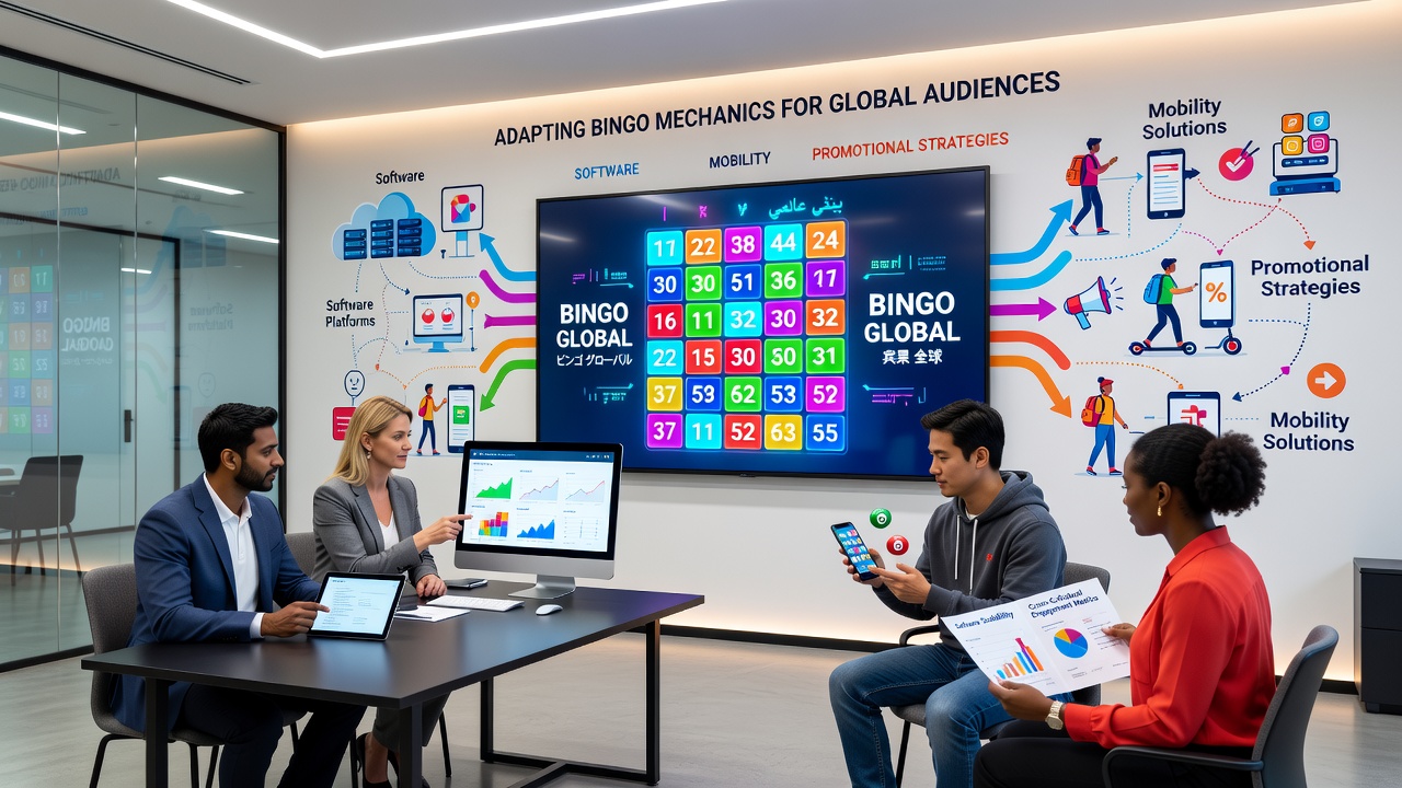Mobile bingo gameplay on smartphones showing promotional banners and regional adaptations