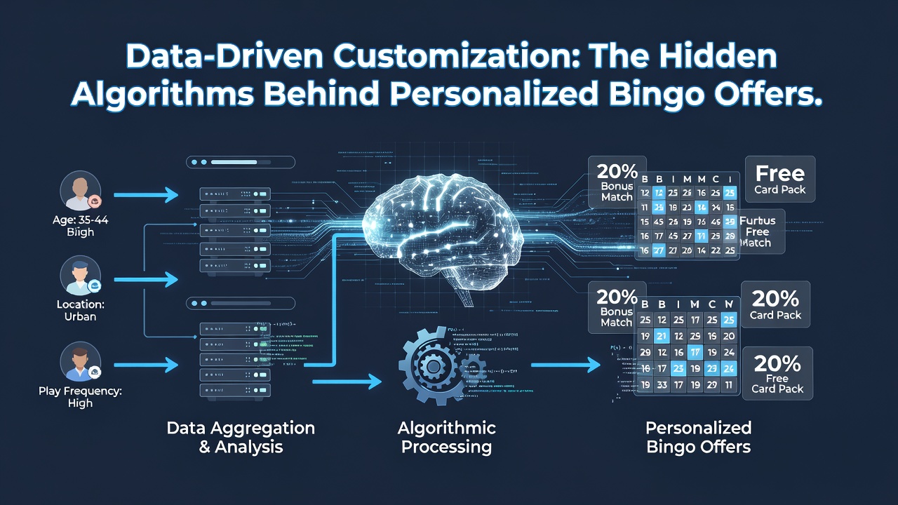 Flow diagram showing algorithmic decision paths for bingo bonus customization
