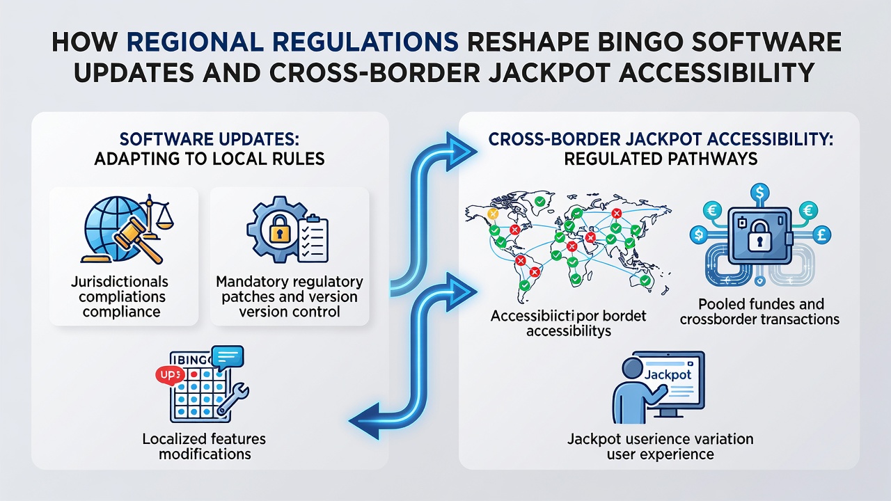 Bingo jackpot tracking dashboard showing segmented regional pools and compliance indicators