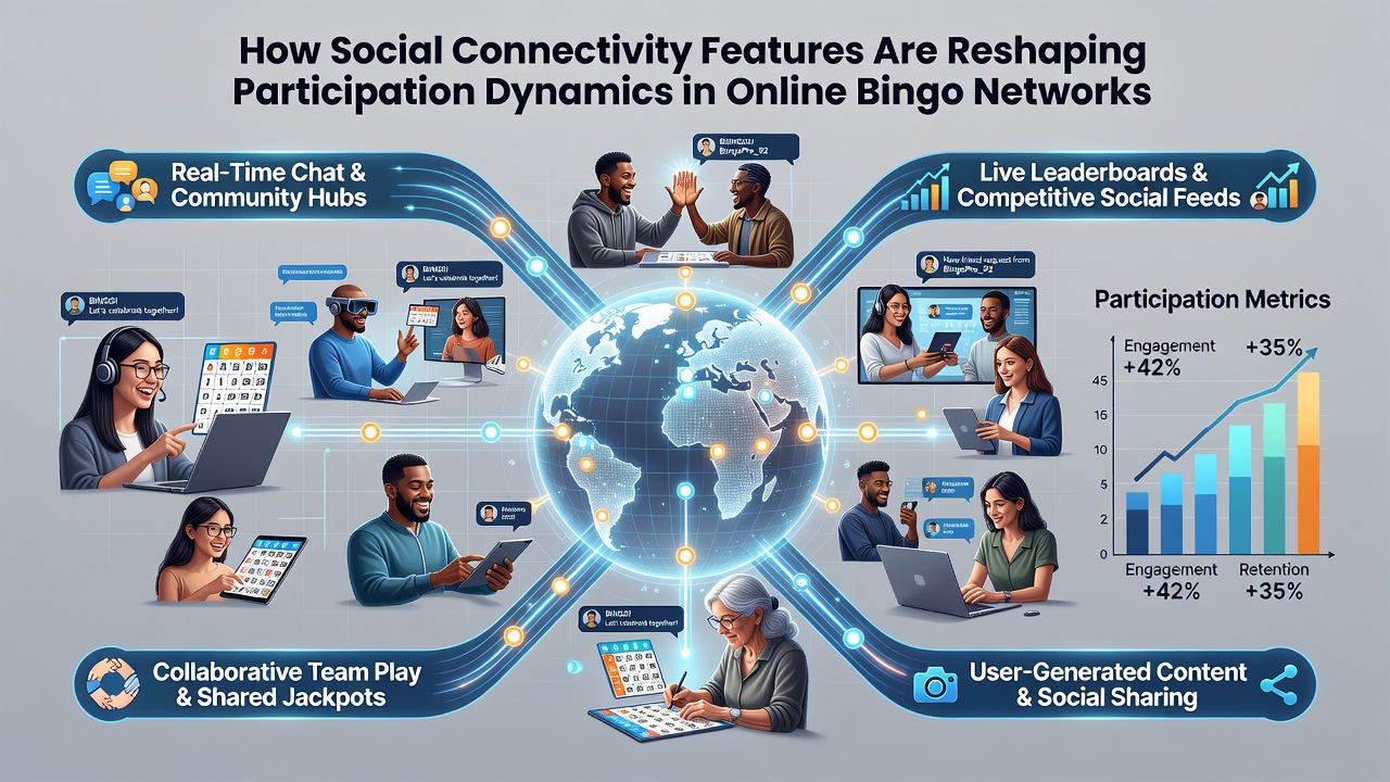Community leaderboard and group chat activity displayed on a bingo platform dashboard